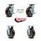 Service Caster 6 Inch Polyurethane Caster Set with 2 Brakes/Swivel Lock 2 Rigid SCC-30CS620-PPUR-TLB-BSL-2-R-2 - alternate 7
